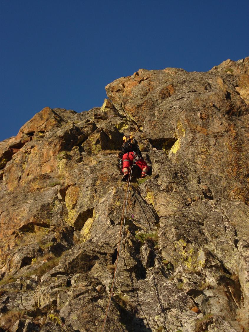 Sur l'arête de la Punta Stella