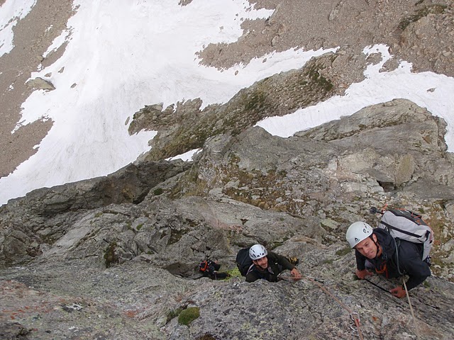 Escalade au Caire Barel sur l'arête finale