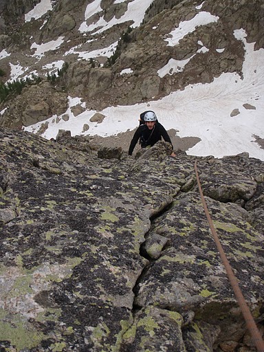 Grimpe au Caire Barel - Escalade sur du gneiss dans le Mercantour